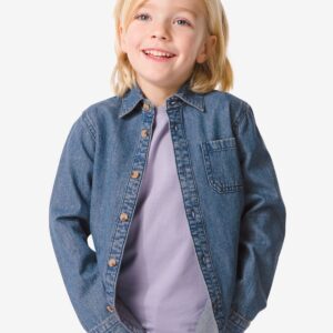 HEMA Kinder Denim Overhemd Blauw (blauw)