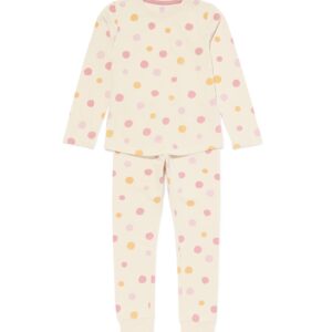 HEMA Kinder Pyjama Met Stippen Beige (beige)