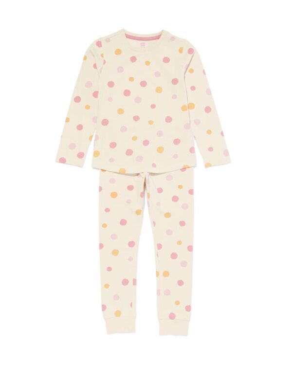 HEMA Kinder Pyjama Met Stippen Beige (beige)