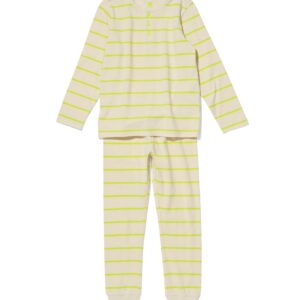 HEMA Kinder Pyjama Strepen Beige (beige)