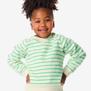 HEMA Kindersweater Strepen Groen (groen)