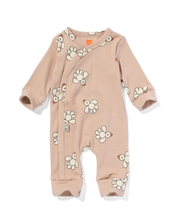 HEMA Nijntje Newborn Meegroei Jumpsuit Lichtbruin (lichtbruin)