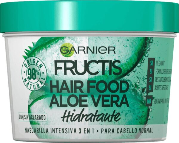 Haarmasker Fructis Hair Food Garnier (390 ml) Aloë Vera (390 ml)