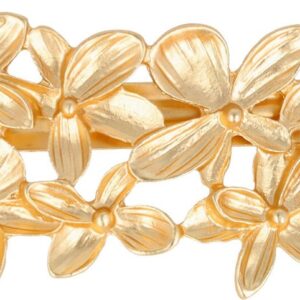 Haarspeld Bloemen Metaal 7,5cm Goud Patentspeld Haar Speld Klem Hair Clip Gold Flowers