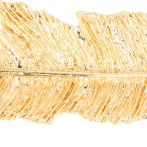 Haarspeld Feather Metaal 7cm Goud Haar Speld Klem Hair Clip Veer Veren Patentspeld