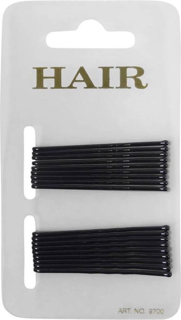 Haarspeld - Haarschuifje 5.0cm Basic Effen - Zwart - 18 stuks