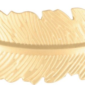 Haarspeld Veer Metaal 9cm Goud Patentspeld Haar Speld Klem Hair Clip Gold Feather