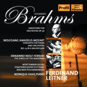 Haas, W.S.O. Stuttgart, Berliner Ph - Brahms: Haydn Var., Mozart: Piano C (CD)