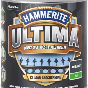 Hammerite Ultima Metaallak - Mat - Antraciet - 250 ml