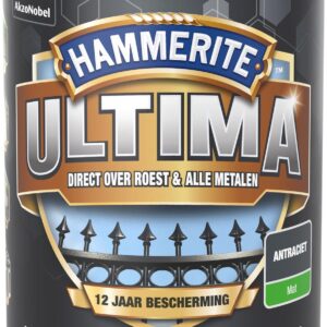 Hammerite Ultima Metaallak - Mat - Antraciet - 750 ml
