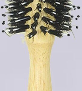 Haur Ronde haarborstel - zwijnhaar & nylon massagetips - Bamboe handvat