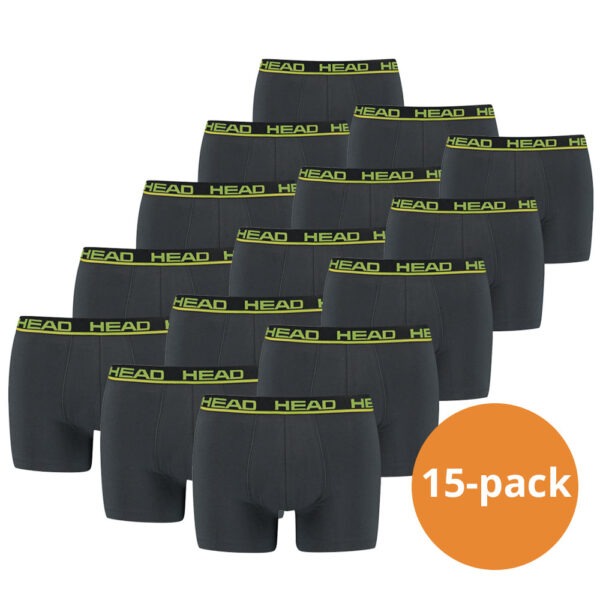 Head Boxershorts 15-pack Phantom / Lime Punch-XL