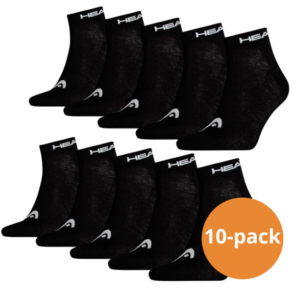 Head Sokken Quarter 10-pack Zwart