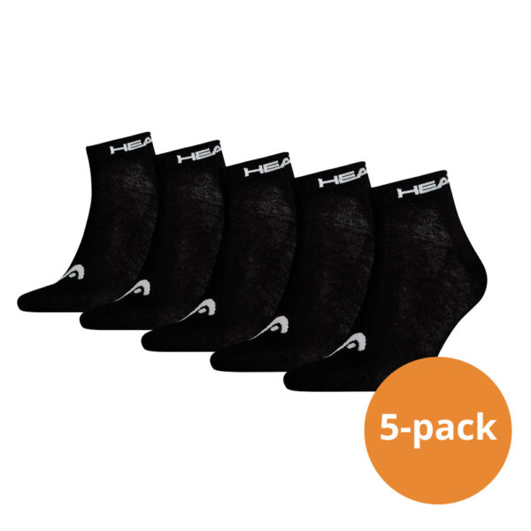 Head Sokken Quarter 5-pack Zwart