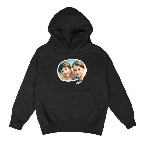 Hoodie voor kinderen bedrukken - Zwart - 8 jaar