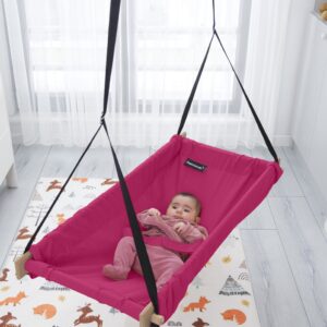 Houten Kinder Hangmat - Plafond Hangende Hangmat Schommel Roze