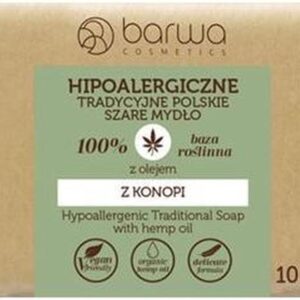Hypoallergene traditionele Poolse grijze zeep met hennepolie 100g