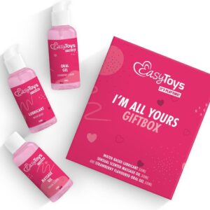 I'm All Yours Giftbox - Strawberry Oral Play Gel, Massageolie & Glijmiddel