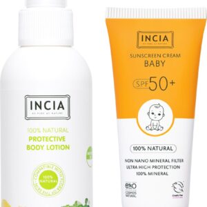 Incia - Baby & Kind Set - Zonnebrandcrème + Insectenspray - Voor de Gevoelige Huid - insectenbeten, Tekenbeten en Muggen - DEET Vrij - Vegan