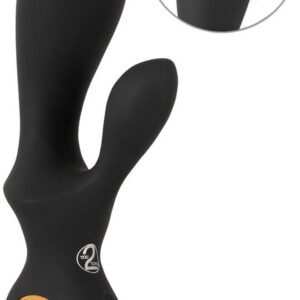 Inflatable Rabbit Vibrator Black Soft Touch-textuur