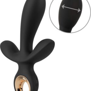Inflatable Triple Vibrator Black Soft Touch textuur