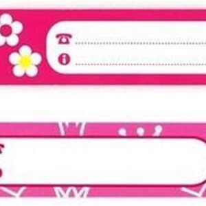 Infoband polsbandjes - Set van 2 SOS naambandjes voor kinderen - 1 x Bloemen en 1 x Prinsessen - Roze