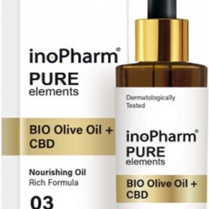 InoPharm Pure Elements 03 - BIO Olijfolie + CBD serum voor gezicht en hals met cannabidiol en olijfolie - 30ML