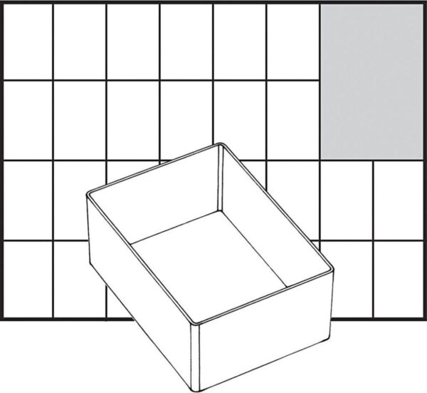 Inzet Box, afm A7-1, H: 47 mm, afm 109x79 mm, 1 stuk