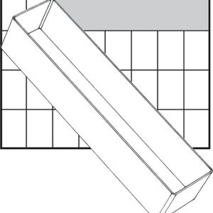 Inzet Box, afm A8-3, H: 47 mm, afm 235x55 mm, 1 stuk
