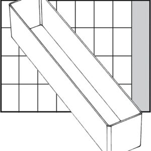 Inzet Box, afm A9-4, H: 47 mm, afm 218x39 mm, 1 stuk