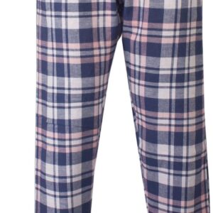 Irresistible - Mix & Match - Dames Pyjama Broek - Geruit - Flannel Boorden Rose - 100 % Katoen. Maat M