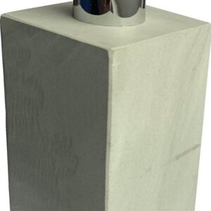 J-stone - Luxe hand zeepdispenser - natuursteen - licht grijs - rechthoekig