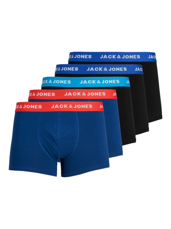 Jack & Jones Boxershorts JACLEE Trunks 5-pack Blauw / Zwart-L