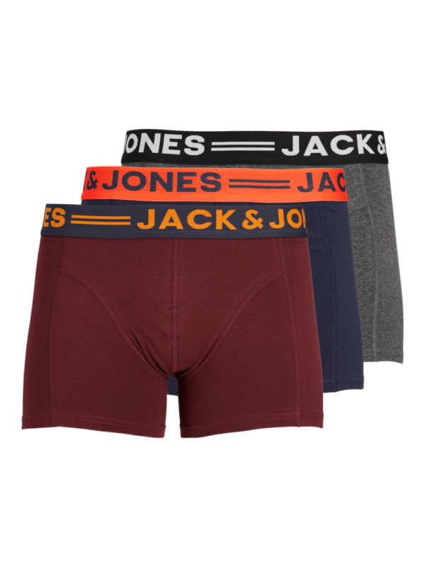 Jack & Jones Boxershorts JACLICHFIELD Trunks 3-pack Burgundy-XL