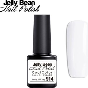 Jelly Bean Nail Polish Gel Nagellak New - Gellak - White (Wit) - UV Nagellak 8ml