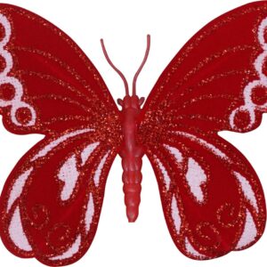 Jessidress Grote Haar clips Vlinder met pailletten - Rood