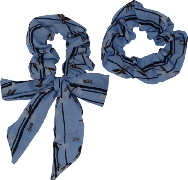 Jessidress Haar elastiek set Scrunchie met strik - Blauw