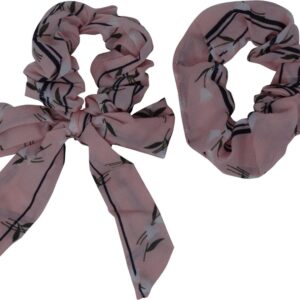 Jessidress Haar elastiek set Scrunchie met strik - Roze