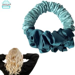 Jinius ® - Turquoise - Heatless Scrunchie - Scrunchies - Krullen - Haar Krullen - Gezond Haar- Curls - Haar Krullen Zonder Hitte - Hittevrije Krullen - Haarkrullers - Bekend van TikTok