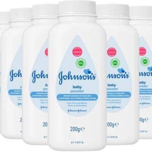 Johnson's Babypoeder - 6 x 200gr - Talkpoeder - Unisex - voordeelverpakking