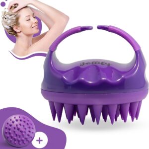 Jollify® Siliconen Haarborstel & Scalp Massager - Hoofdhuid Massage Borstels - Anti Roos Shampoo Borstel & Hoofdhuid Borstel - Paars