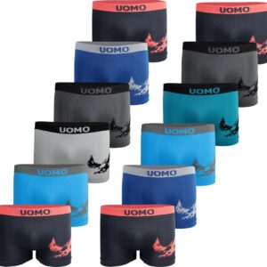 Jongens ondergoed - Microfiber jongens onderbroeken - VOORDELIGE 12 PACK Onderbroek - Boxershort maat 128-140 SJ05