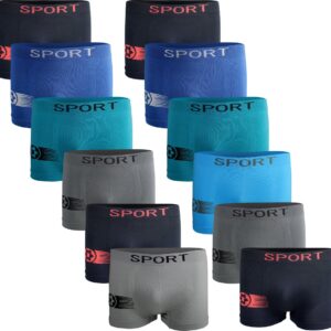 Jongens ondergoed - Microfiber jongens onderbroeken - VOORDELIGE 12 PACK Onderbroek - Boxershort maat 158-164 SJ60