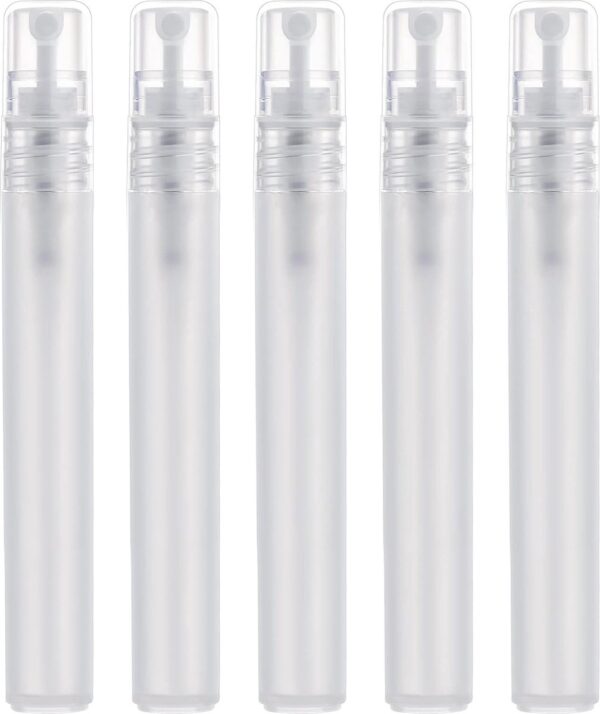 KINBOM 5st 10ml Parfum Verstuivers, Mat Hervulbare Plastic Spuitflessen voor op Reis Fijne Meneer Lege Spritzer Flessen voor Gezicht Haar Planten