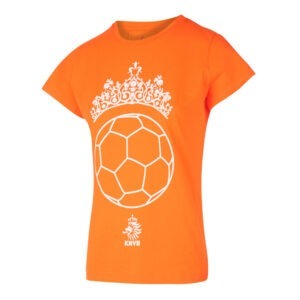 KNVB - Nederlands Elftal - Leeuwinnen T-shirt Meisjes - Tiara Bal - Eigen Naam - Oranje