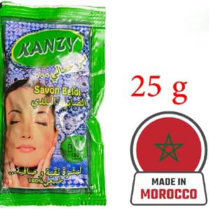 Kanzy - Savon Beldi - Sabon - Beldi - Zeep - Natuurlijk - Biologisch Marokkaanse Zwarte Zeep - Zwarte Zeep - Gezicht - Lichaam - 2 stuks - 50 gram
