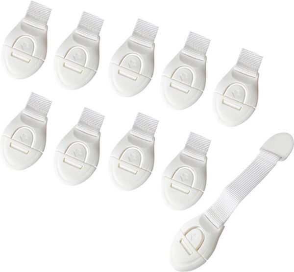 Kinderslot kastjes - zelfklevende kindersloten - 10 stuks wit
