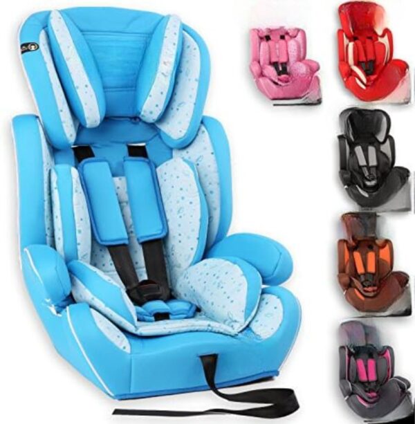 Kinderstoel Auto- Kinderzitje Auto- Zitverhoger Auto- Kinderzitje Stoelverhoger - Lichtblauw/Wit