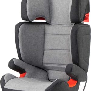 Kinderstoel auto- Zitverhoger met Isofix - Verstelbare Hoofdsteun Voor Kleuters - Groep 2/3 - 15-36 kg - tot 12 jaar - Zwart/Grijs
