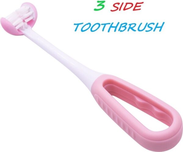 Kindertandenborstel - Nieuwste tandenborstel voor kinderen - 3 Kanten Borstel - 3D - Roze - 4 tot 12 jaar